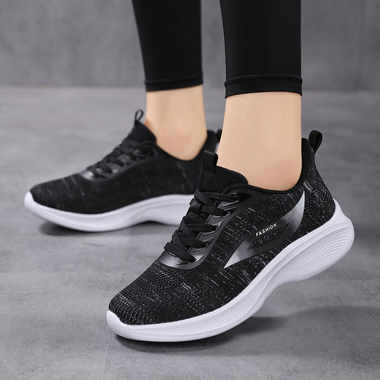 Damen Sportliche Sneakers mit dämpfender Sohle und atmungsaktivem Obermaterial EB