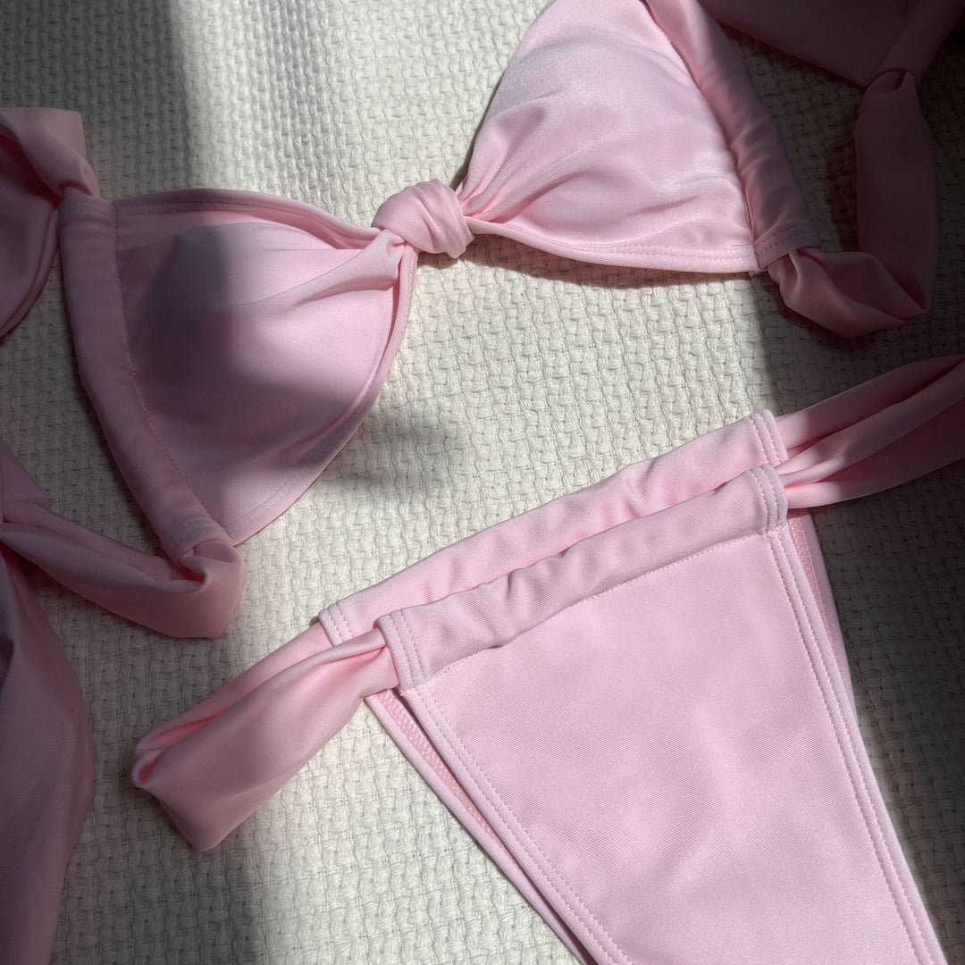 Damen Bikini-Set mit romantischem Knotendetail EB