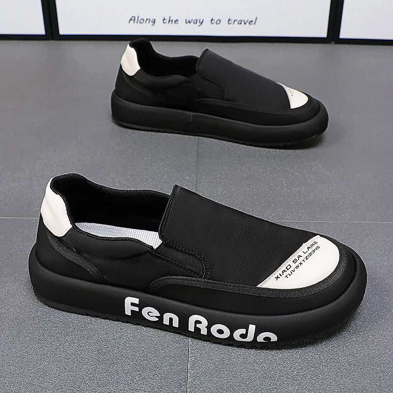 Damen Bequeme Slip-On Sneakers mit atmungsaktiver Oberflächenstruktur EB