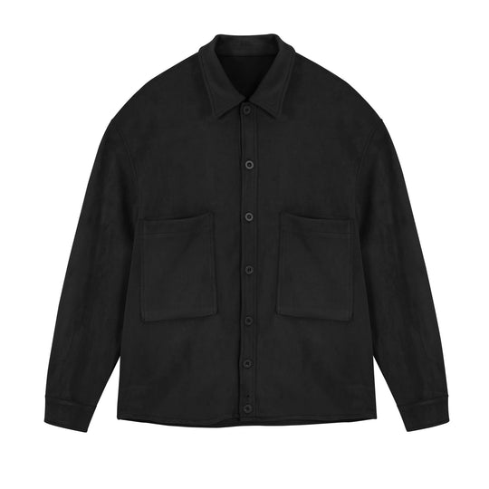 Damen lässige Overlay-Jacke mit praktischen Taschen und modernem Kragen EB