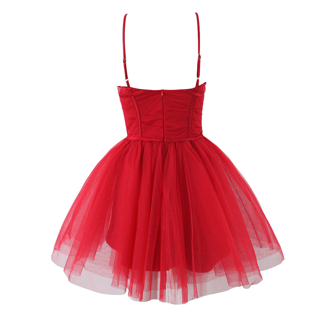 Damen Tüllballkleid mit Spitzenoberteil EB