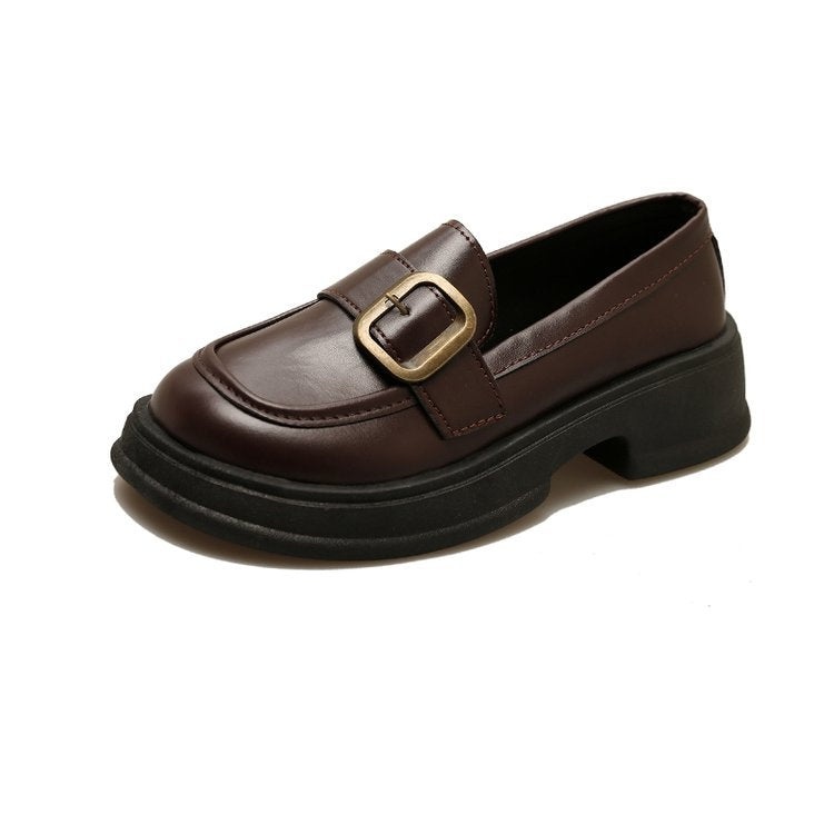 Damen modische Loafer mit dekorativem Schnallenakzent EB