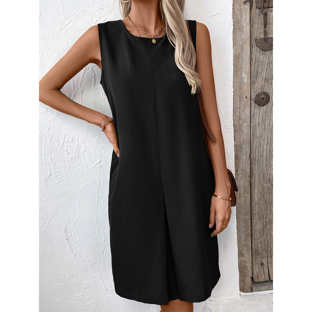 Damen ärmelloses Kleid mit praktischen Seitentaschen EB