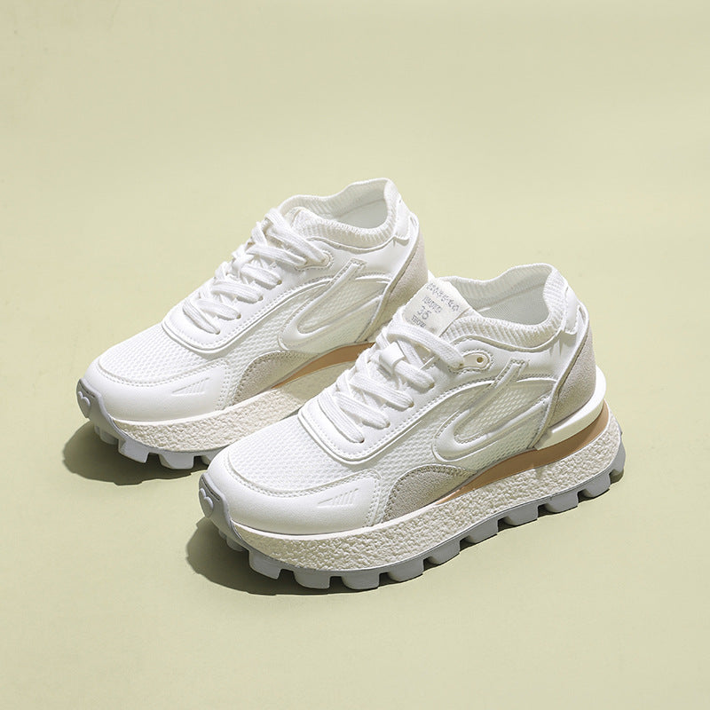 Damen sportliche Sneakers mit atmungsaktiver Mesh-Oberfläche und dämpfendem Sohlenprofil EB