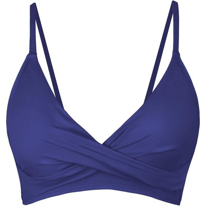 Damen Sportliches Bikini-Oberteil mit Wickel-Design EB