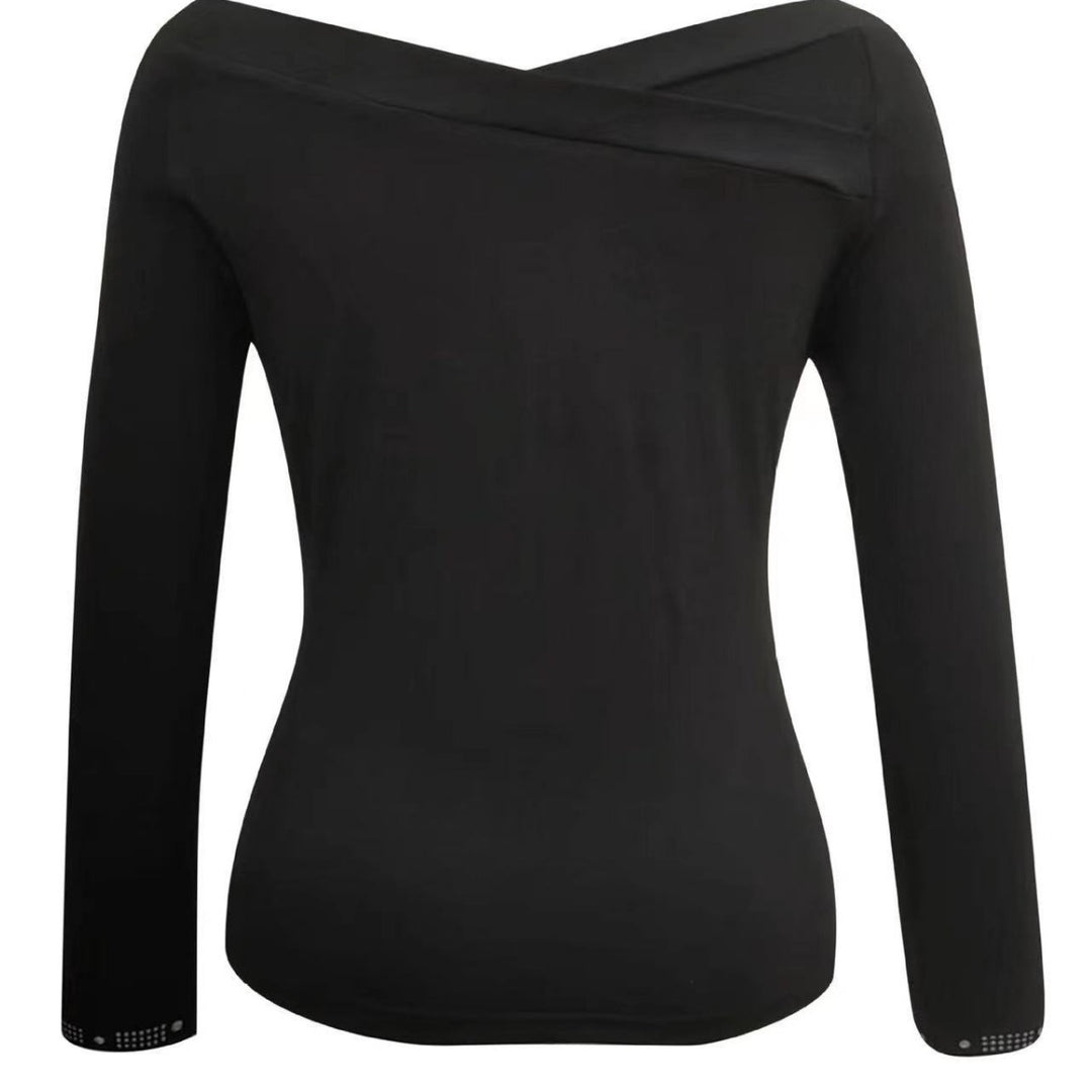 Damen Off-Shoulder Body mit eleganten Strassdetails EB
