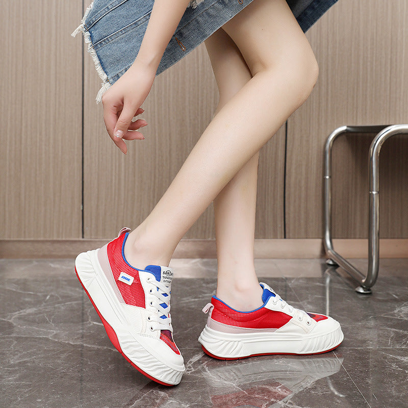 Damen Sportliche Sneaker mit atmungsaktiver Mesh-Oberfläche und farbenfrohem Design EB