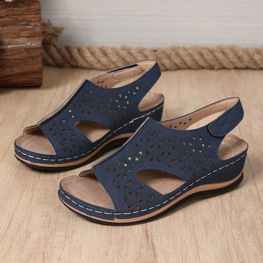 Damen Atmungsaktive Sandalen mit elegantem Cut-Out-Design und anatomischem Fußbett EB