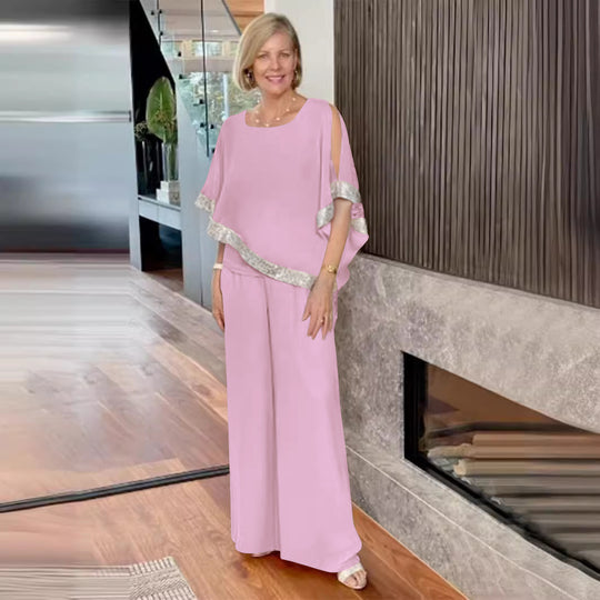 Damen Elegant geschnittenes Zweiteiliges Ensemble EB