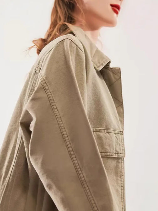 Damen lässige Oversized-Jacke EB