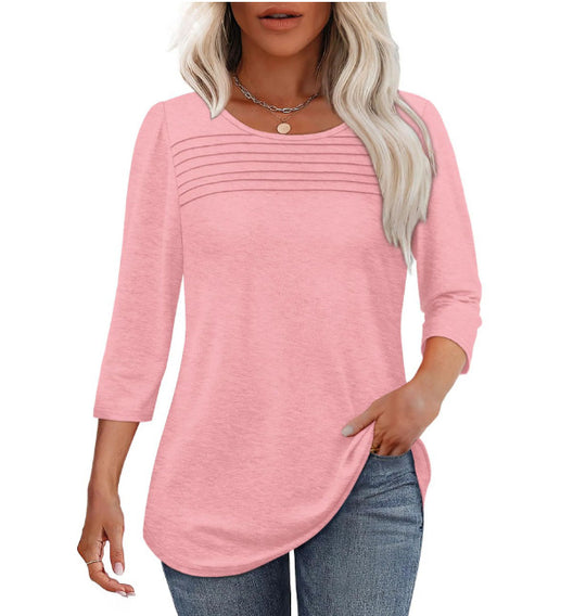 Damen Elegant geschnittenes Oberteil mit gerafften Details EB