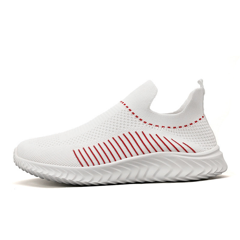Damen Atmungsaktive Slip-On Sneakers mit elastischem Obermaterial und flexiblem Knöchelschutz EB