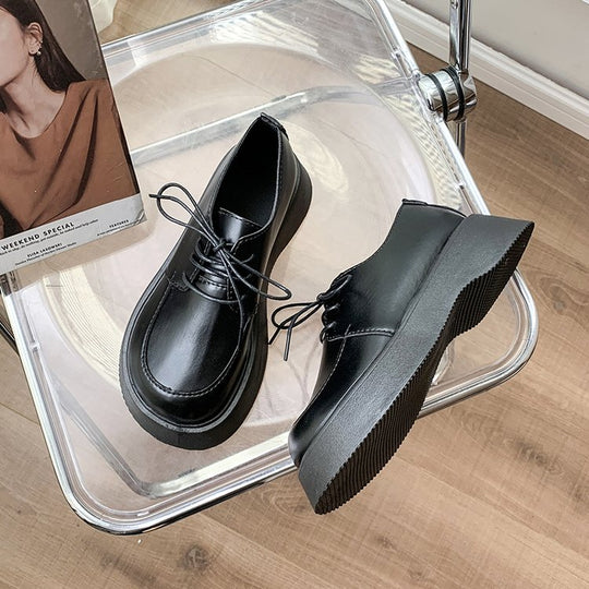 Damen bequeme Plateau-Schnürschuhe mit modischem Design EB