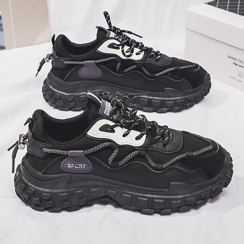 Damen Sportliche Chunky Sneakers mit rutschfester Profilsohle und atmungsaktivem Obermaterial EB