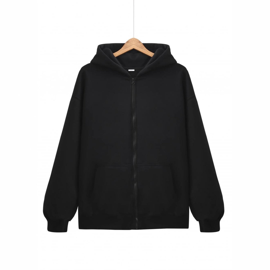 Unisex nan leichter Reißverschluss-Hoodie mit innen angerautem French-Terry, flachen Nähten und Kängurutaschen EB