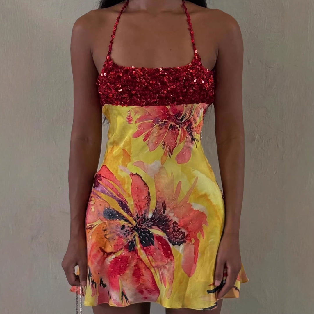 Damen Cocktailkleid mit Pailletten EB