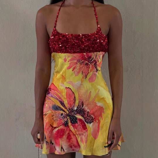 Damen Cocktailkleid mit Pailletten EB