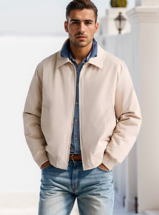 Herren moderne Bomberjacke mit minimalistischem Design EB