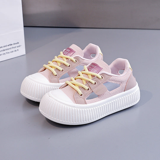 Damen modische Sneakers mit hochgezogener Sohle und atmungsaktiver Struktur EB
