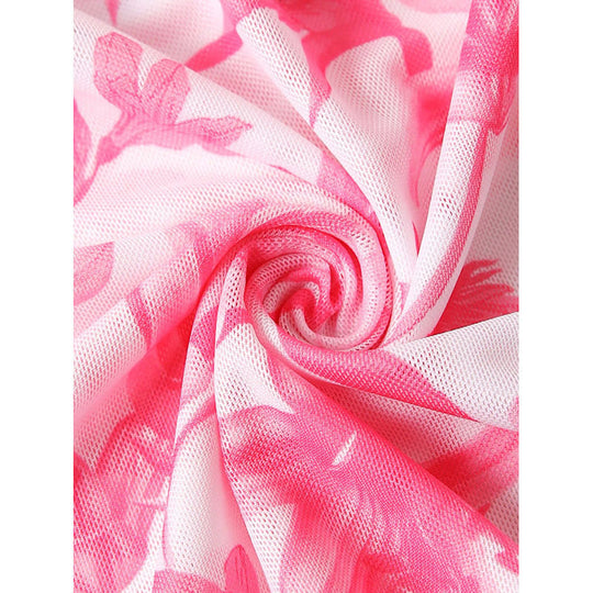 Damen Badeanzug mit floralem Muster und passendem Maxirock EB