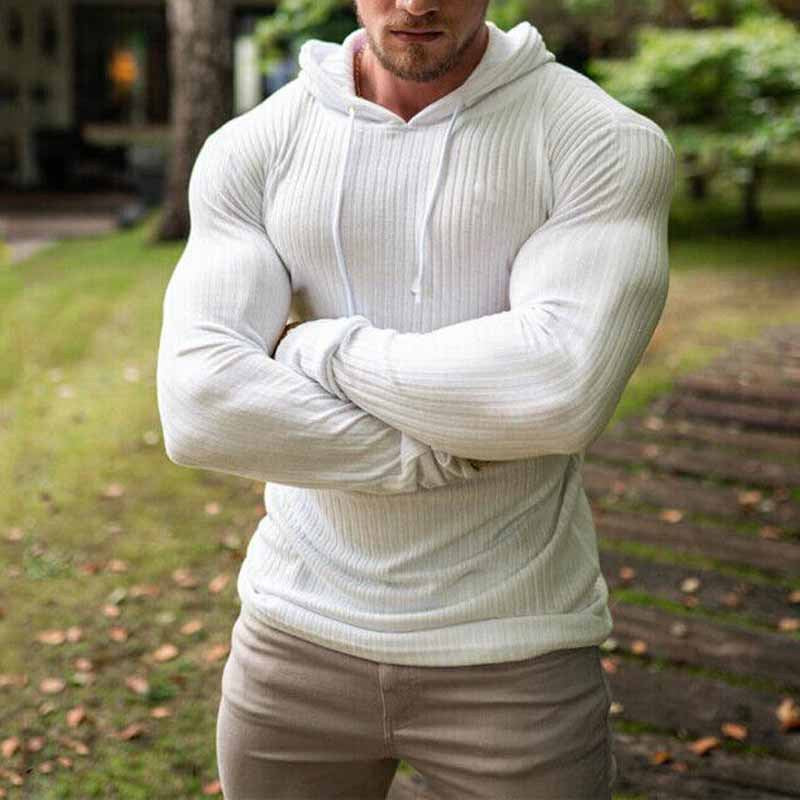 Herren Hoodie mit Rippstruktur und weitem Schnitt EB