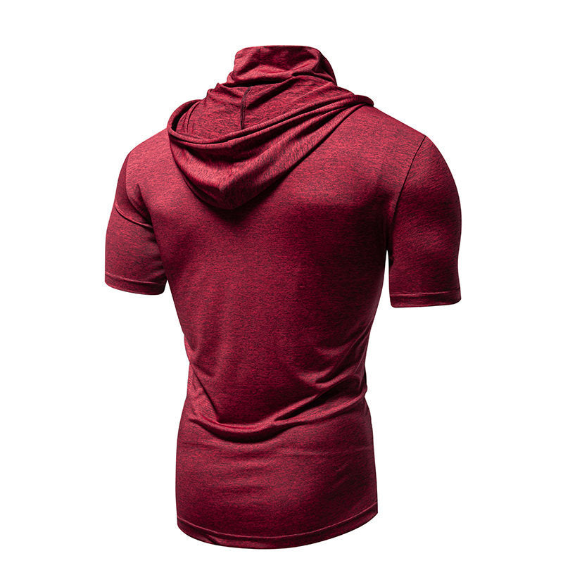Herren funktionales Kapuzenshirt mit kurzem Arm und atmungsaktiven Eigenschaften EB