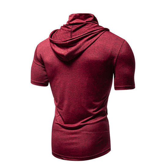 Herren funktionales Kapuzenshirt mit kurzem Arm und atmungsaktiven Eigenschaften EB