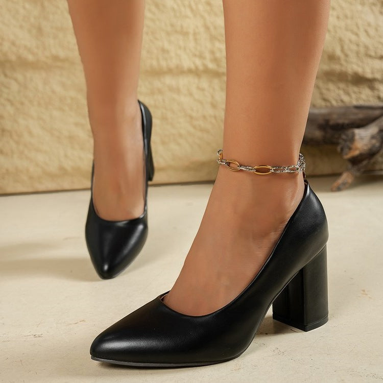 Damen elegante Blockabsatz-Pumps EB
