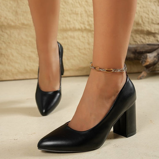 Damen elegante Blockabsatz-Pumps EB