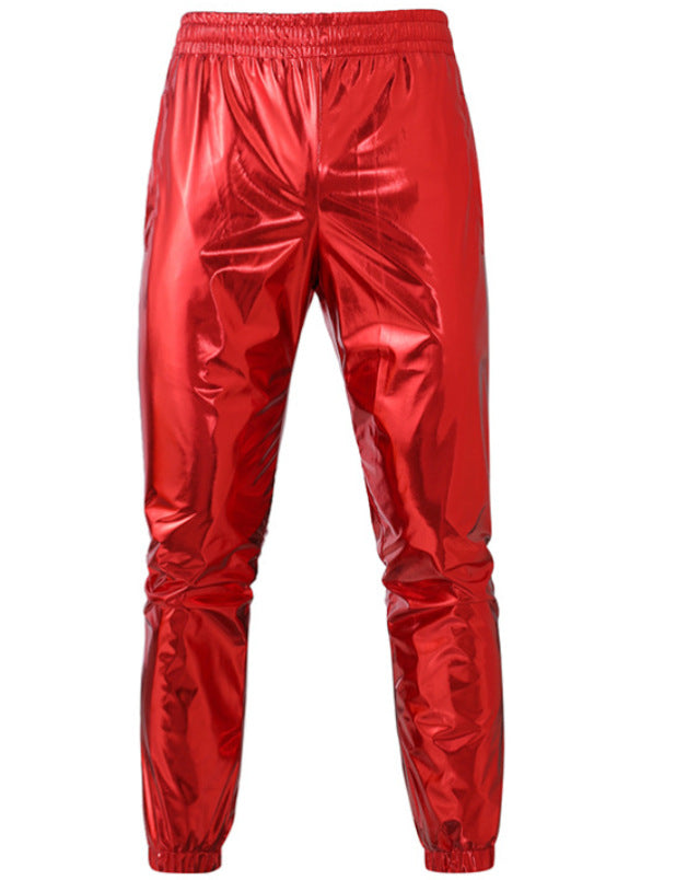 Herren nan Bomberjacke mit durchgehendem Reißverschluss, reflektierendem Metallic-Finish und elastischen Bündchen EB