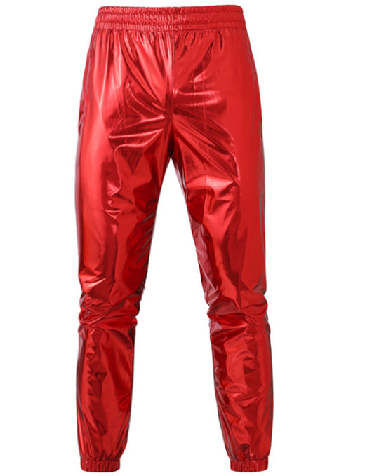 Herren nan Bomberjacke mit durchgehendem Reißverschluss, reflektierendem Metallic-Finish und elastischen Bündchen EB