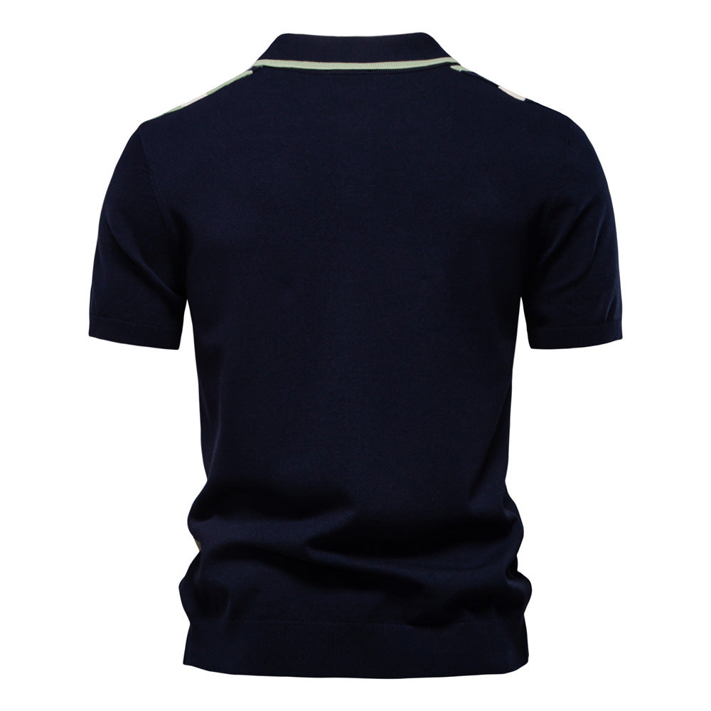 Herren Poloshirt mit modernem Streifen-Design und hochwertiger Baumwollmischung EB
