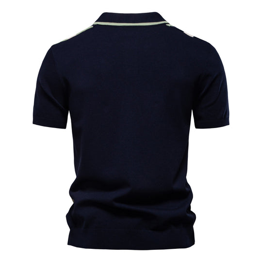 Herren Poloshirt mit modernem Streifen-Design und hochwertiger Baumwollmischung EB