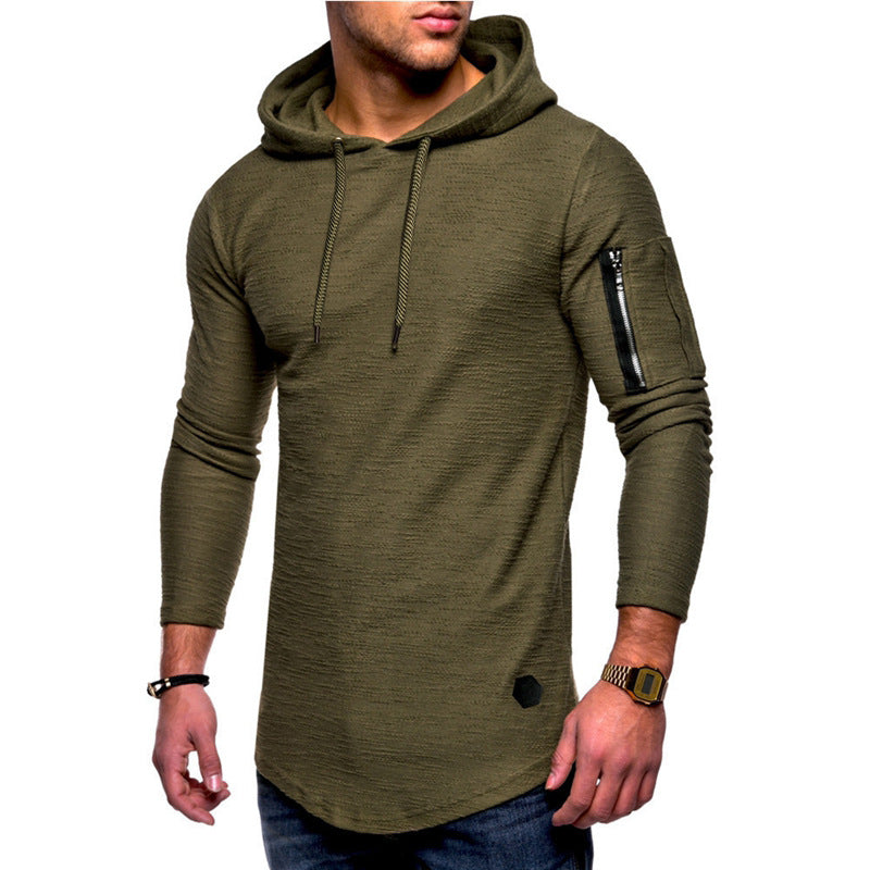 Herren Hoodie mit modernem Reißverschluss EB