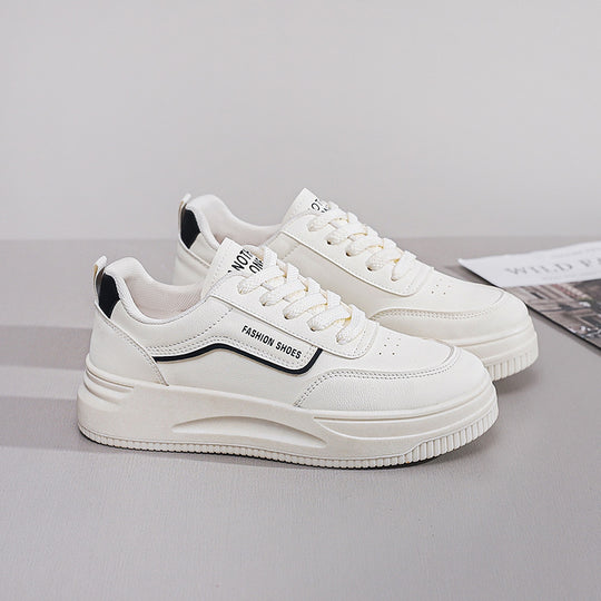 Damen Modische Sneakers mit dicker Laufsohle und atmungsaktiver Oberflächenstruktur EB