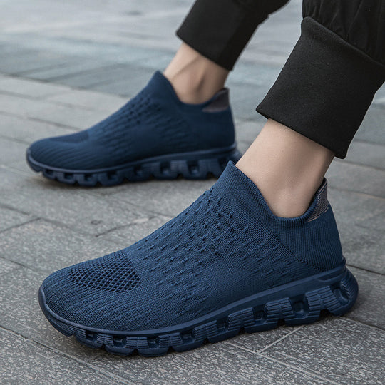 Damen Slip-On Laufschuhe mit atmungsaktivem Obermaterial und flexibler Sohle EB