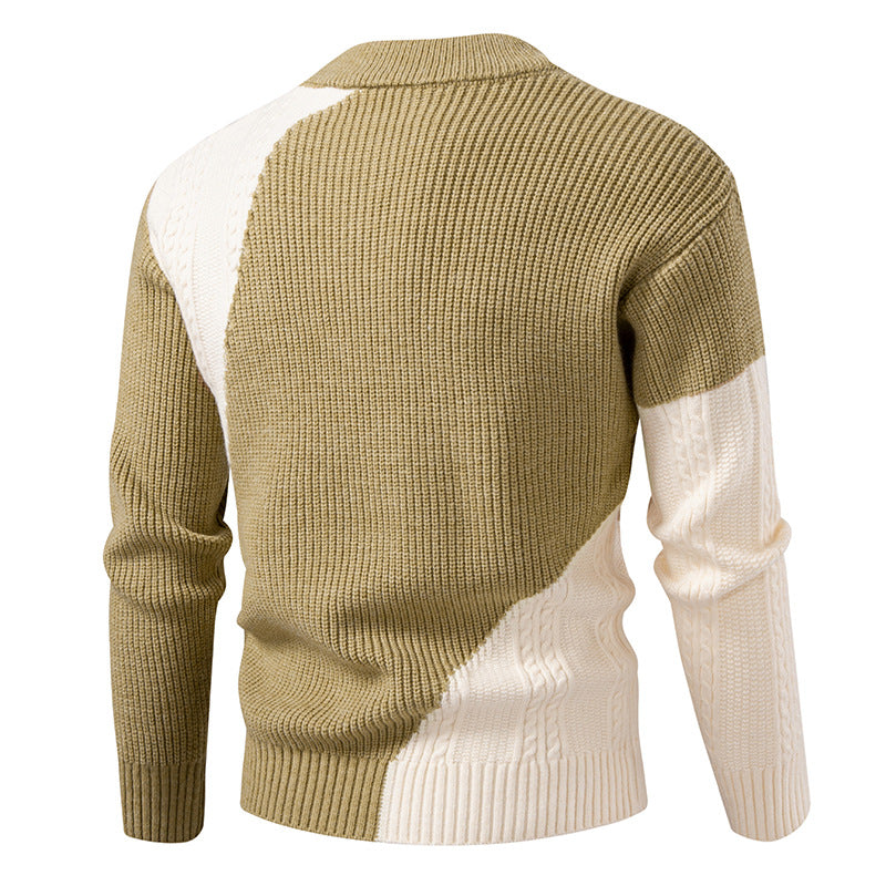 Herren modischer Strickpullover mit einzigartigem Kabeldesign EB