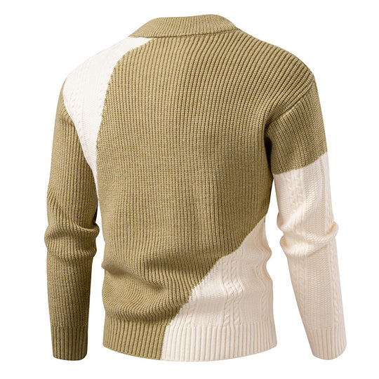 Herren modischer Strickpullover mit einzigartigem Kabeldesign EB