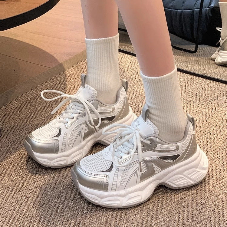 Damen Bequeme Sport Sneakers mit atmungsaktivem Obermaterial und dämpfender Sohle EB