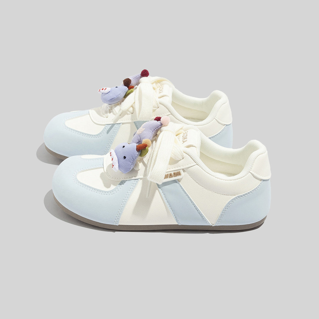 Damen Sneakers mit tierischen Applikationen und bequemer Dämpfung EB