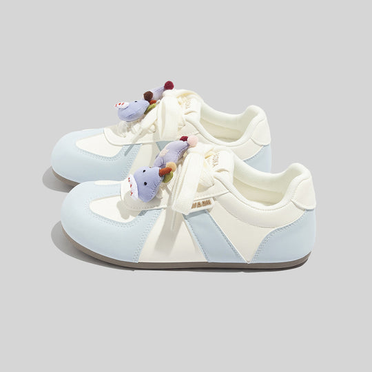 Damen Sneakers mit tierischen Applikationen und bequemer Dämpfung EB
