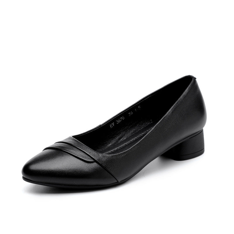 Damen Elegante und bequeme Pumps mit niedrigem Blockabsatz EB