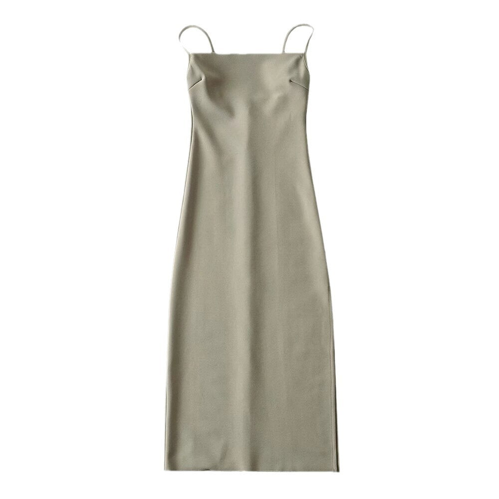 Damen langes Abendkleid mit elegantem Schlitz EB