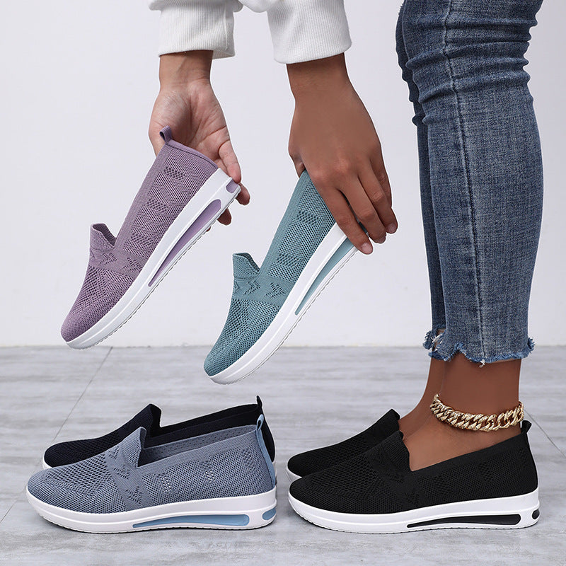 Damen atmungsaktive Komfort-Laufschuhe mit flexiblem Obermaterial EB