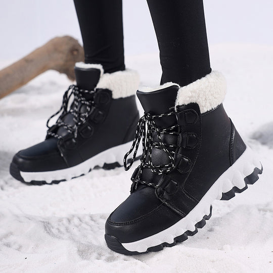 Damen Hohe Winterstiefel mit rutschfester Sohle und kuscheligem Futter EB