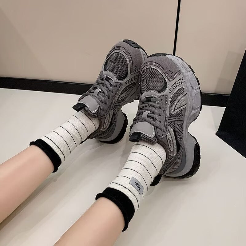 Damen Sportliche Atmungsaktive Sneakers mit gepolsterter Sohle und rutschfester Außensohle EB