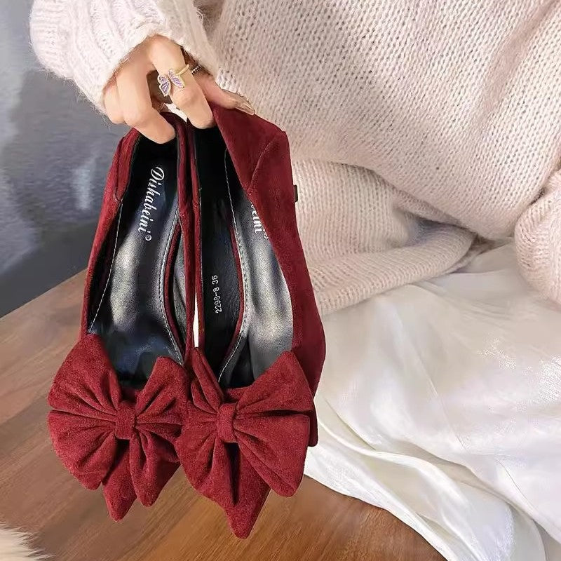 Damen elegante Pumps mit raffinierten Schleifenakzenten EB