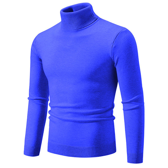 Herren nan Slim-Fit Rollkragenpullover aus Feinstrick mit geripptem Stehkragen und elastischem Bund EB