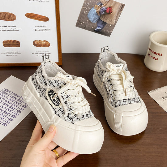 Damen modische Sneaker mit Textil-Obermaterial EB
