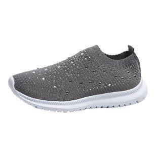 Damen Slip-On Sneakers mit Glitzer-Details EB